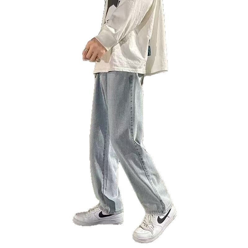 Men's Plus Size Drawstring Straight-Leg Streetwear Jeans 3