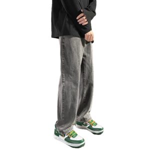 Men's Plus Size Drawstring Straight-Leg Streetwear Jeans