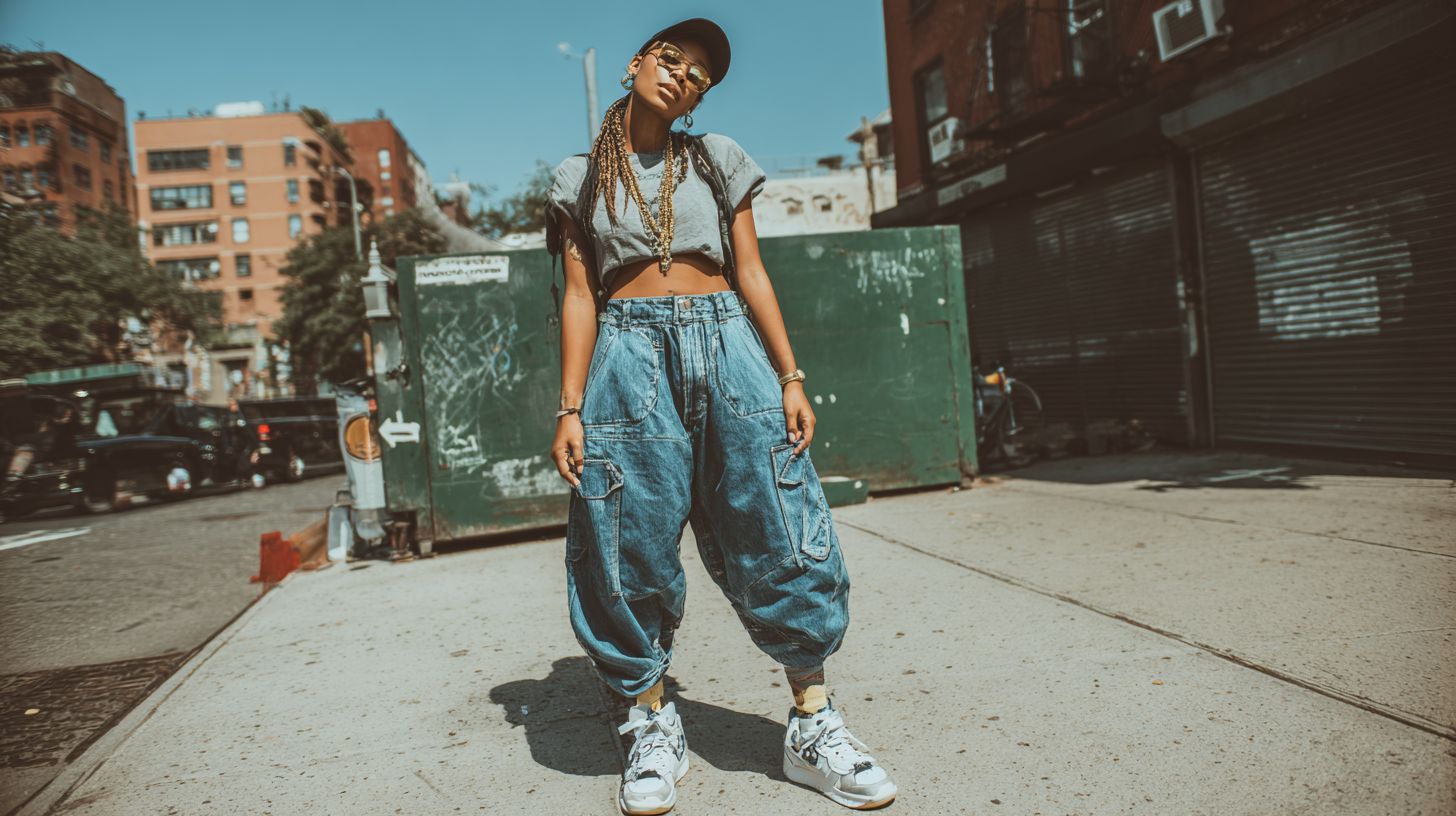 What shoes pair best with Wide-leg denim pants?