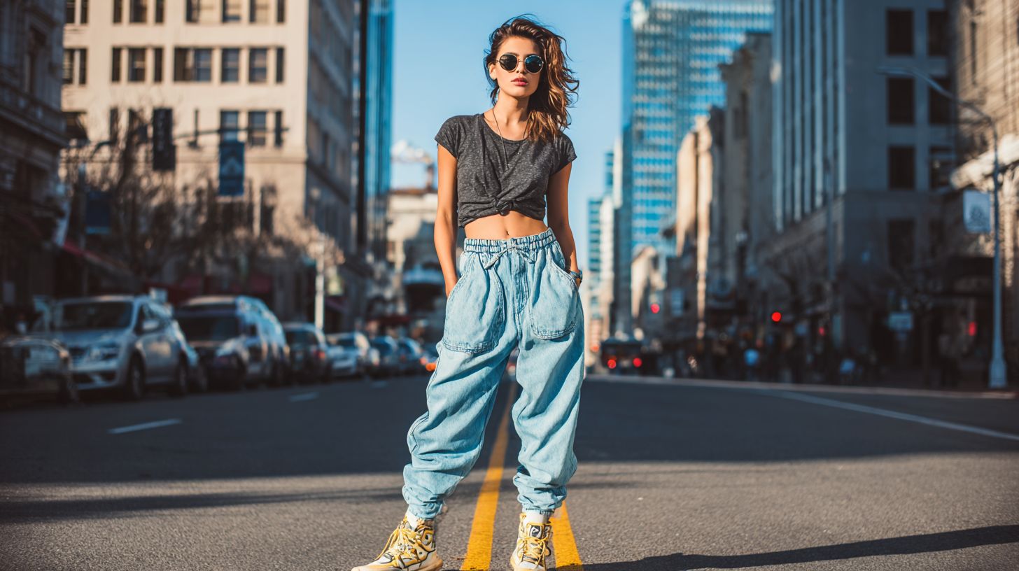 What is the oversized jeans trend, and why is baggy denim popular right now?