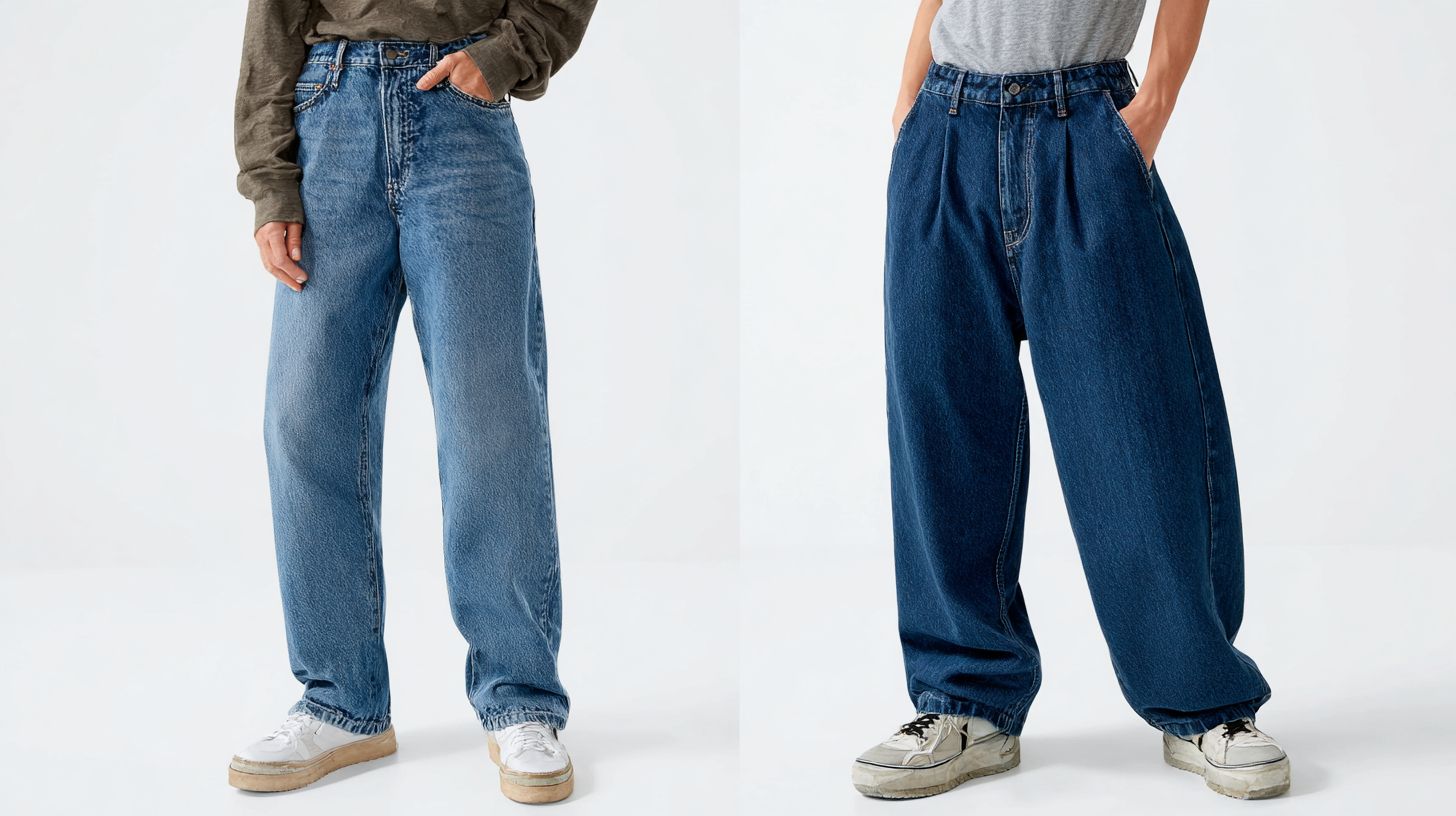 What is the difference between loose fit and baggy jeans?